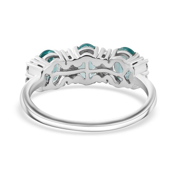 AA Lagunen Apatit und Moissanit Ring - 1,52 ct. image number 6