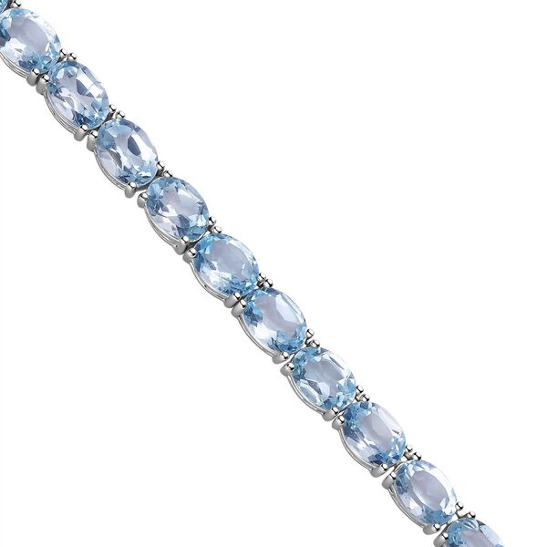 Blautopas 45cm Eternity-Halskette - 60,31 ct. image number 4