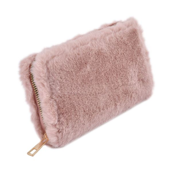 Kunstfell Brieftasche, Dunkelblau image number 2