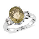 Gelber Apatit und Zirkon Ring 925 Silber platiniert  ca. 2,91 ct image number 2
