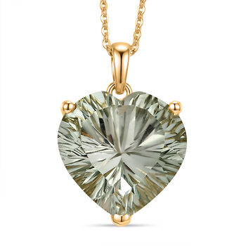 D'Joy AA Prasiolith Anh&auml;nger mit 50cm Kette - 9,60 ct.