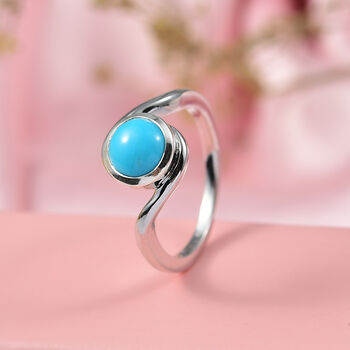 D'Joy Sleeping Beauty T&uuml;rkis Ring 925 Silber rhodiniert (Gr&ouml;&szlig;e 21.00) ca. 1,14 ct