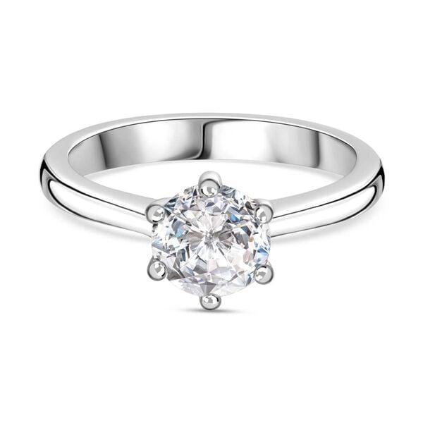 100 Facetten Moissanit Ring, 925 Silber rhodiniert - 1,01 ct. image number 0