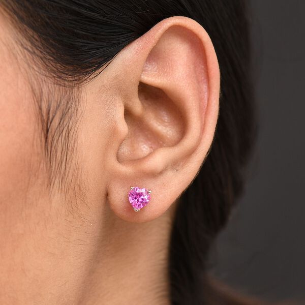 LUXURIANT AAA Labor Rosa Saphir Ohrringe - 1,92 ct. image number 3