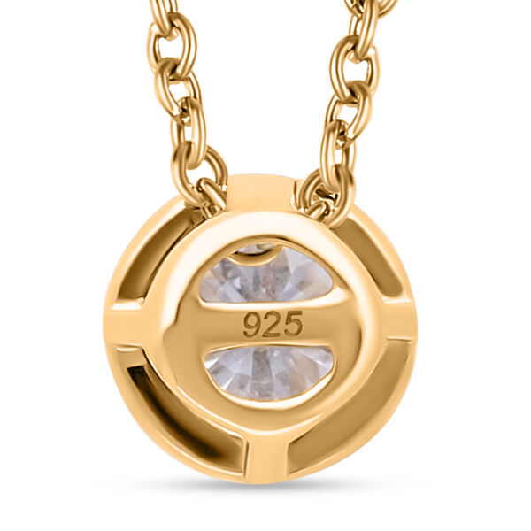 LUXURIANT VS-EF Labor Diamant Anhänger mit 50cm Kette, 925 Silber Gelbgold Vermeil- 0,25 ct. image number 7