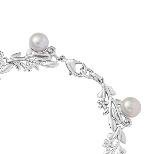 S&uuml;&szlig;wasser Perle (7.5-8 mm) Armband ca. 19 cm, nickelfreies Messing image number 4