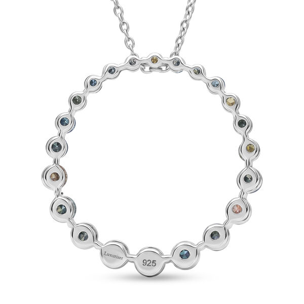 LUXURIANT DIAMOND - Lab Grown Rosa Diamant SI Lab Grown Gr&uuml;ner Diamant Schmuckset ca. 50 cm 925 Silber Rhodiniert ca. 1,00 ct. image number 4