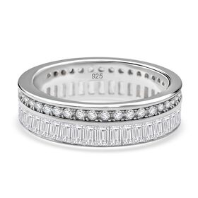 LUSTRO STELLA weißer Zirkonia Eternity Bandring