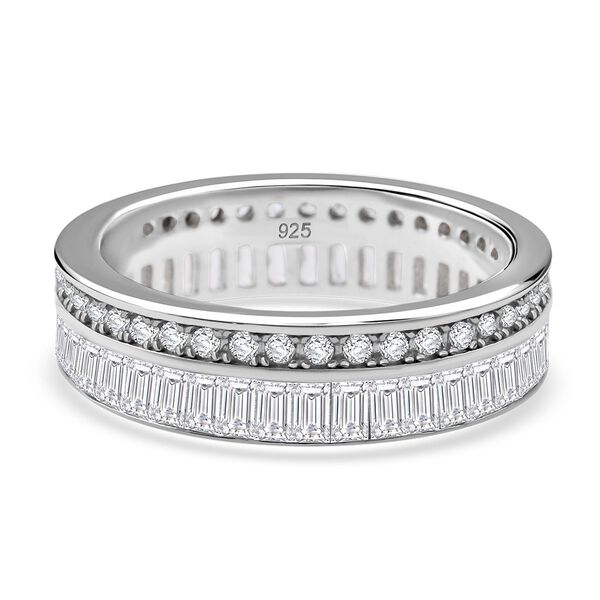 LUSTRO STELLA weißer Zirkonia Eternity Bandring image number 0