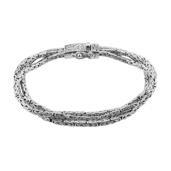 Royal Bali Kollektion - Borobudur-Armband, ca. 19 cm, 925 Silber ca. 28,70g