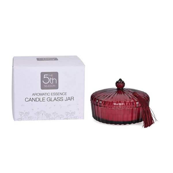 Luxuri&ouml;se Duftkerze im Glas &ndash; Rose und Jasmin, 200 g, 50h Brenndauer image number 4