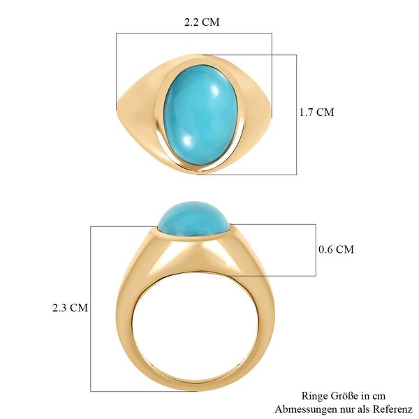 Amerikanischer, natürlicher Sleeping Beauty Türkis-Ring - 5,26 ct. image number 7