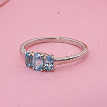AA blauer Zirkon Ring - 1,44 ct.