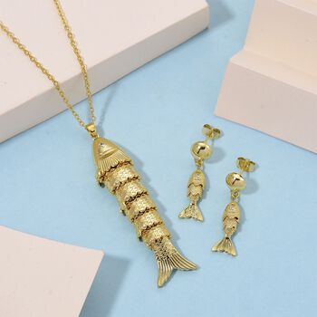 Wei&szlig;er Zirkonia Schmuckset ca. 50 cm + 5 cm Extender, Nickelfreies Messing gelb vergoldet