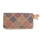 Kork Brieftasche mit RFID Schutz, Mandala Muster, Größe 19x4x10 cm, Khaki image number 1