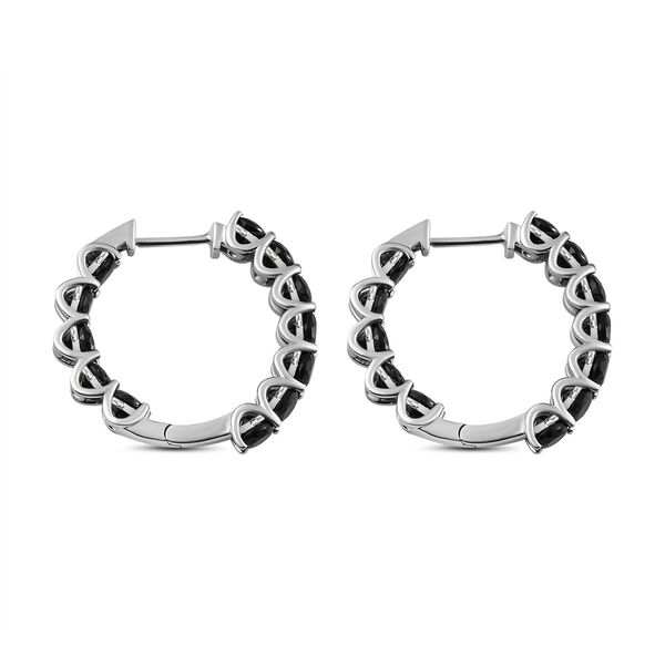 Infinity schwarze Turmalin-Inside-Out-Creolen image number 4