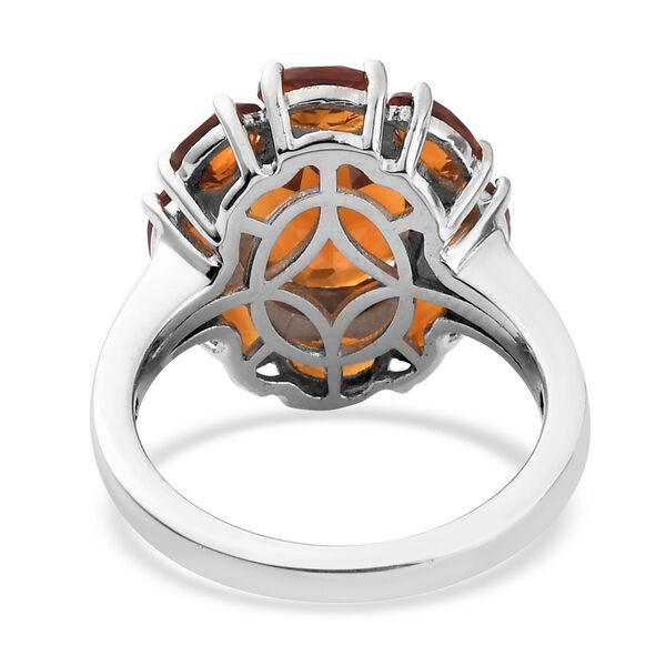 Madira Citrin Ring 925 Silber Platin-Überzug image number 6