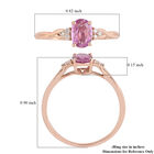 AAA Rosa Saphir und Diamant-Ring, I2 G-H, 585 Roségold  ca. 1,00 ct image number 5
