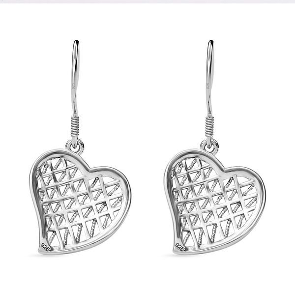 Herz Ohrringe, 925 Silber rhodiniert image number 4
