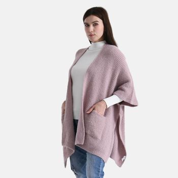 Cardigan im Casual-Chic mit offenen Seiten und Taschen, Einheitsgr&ouml;&szlig;e, Lila