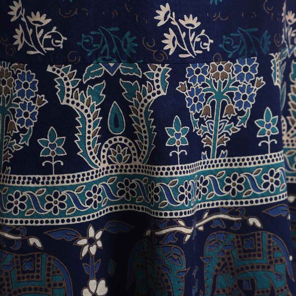 100% Baumwolle &auml;rmelloses Kleid, Mandala Muster, Einheitsgr&ouml;&szlig;e, Blau image number 6