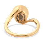 Labradorit Bypass-Ring, 925 Silber vergoldet (Größe 16.00) ca. 2,53 ct image number 5