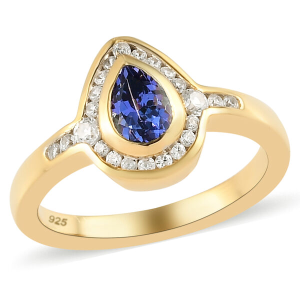 Tansanit und Zirkon Ring - 0,80 ct. image number 4