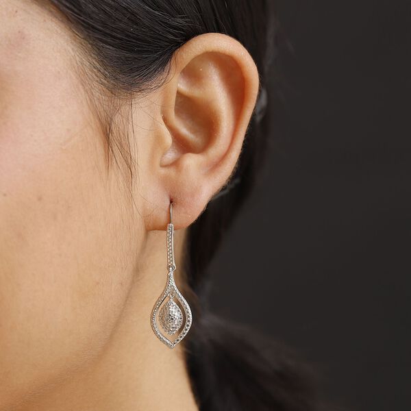 Ohrringe mit Diamantakzenten in Silberton image number 2