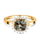 AAA Turkizit und Diamant-Ring, I2-I3 G-H, 585 Gelbgold (Größe 17.00) ca. 1,94 ct image number 0