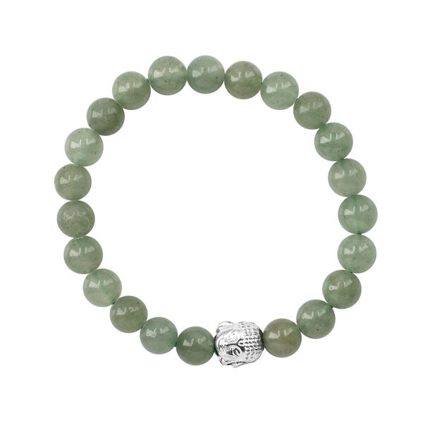 2er Set Luxus 100% Seidenschal und Aventurin Chakra-Armband image number 10