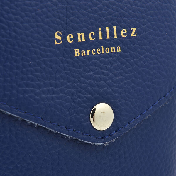 SENCILLEZ: 100% echtes Leder Crossbody Handytasche, Größe 12x1x18 cm, Dunkelblau image number 7