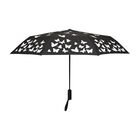 Farbwechsel-Schmetterlingsregenschirm - Farbverwandlung bei Nässe, Durchmesser 103 cm, Länge 25 cm, Schwarz