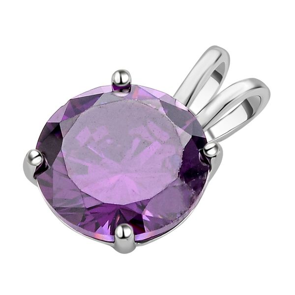 Lila Zirkonia Anh&auml;nger, 925 Silber rhodiniert ca. 5,00 ct image number 4
