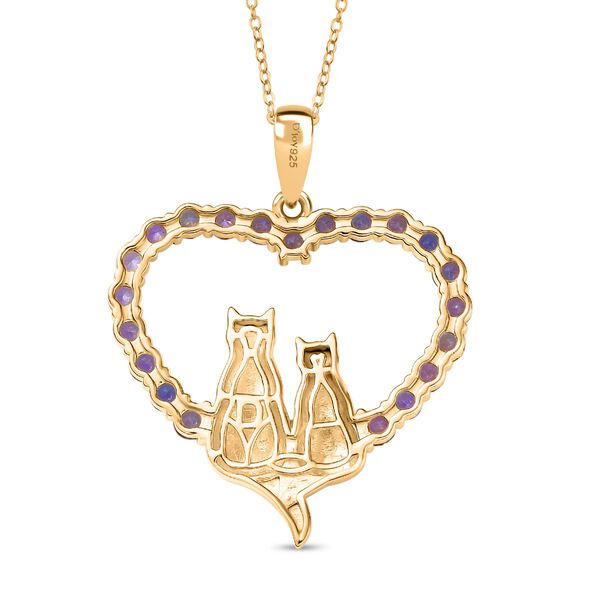 D'Joy zweifarbiger Tansanit Tansanit Anhänger mit 50cm Kette - 2,18 ct. image number 5