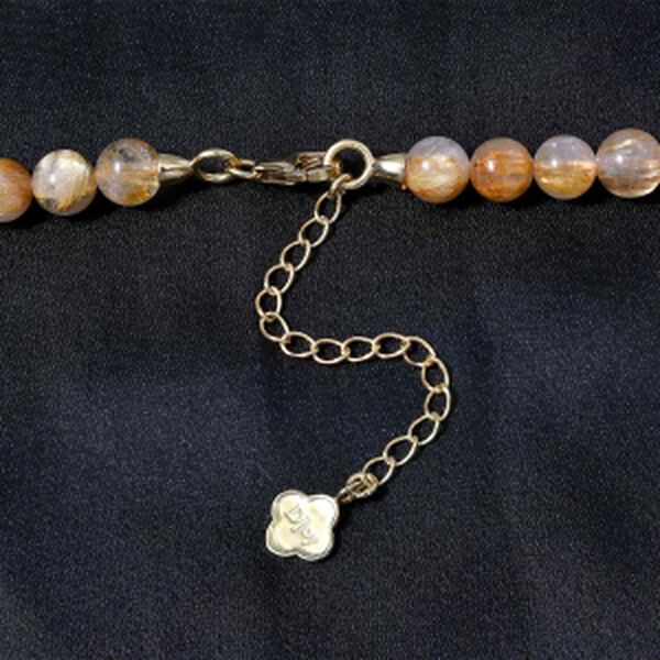 D'Joy Golden strahlen Quarz Halskette, 45 cm - 200 ct. image number 7