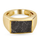 Meteorit Ring 925 Silber vergoldet  ca. 5,41 ct image number 0