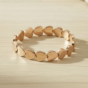 Flexibles goldenes Herz Muschelkernperle Armband