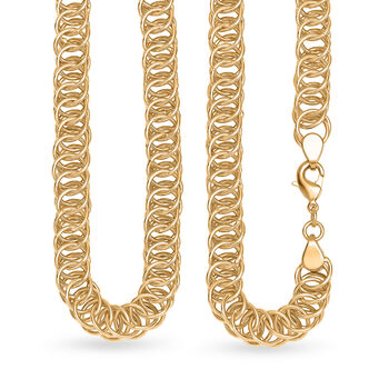 D'Joy Reine Bronze 750 Vergoldet Halskette ca. 50 cm ca. 32,00g