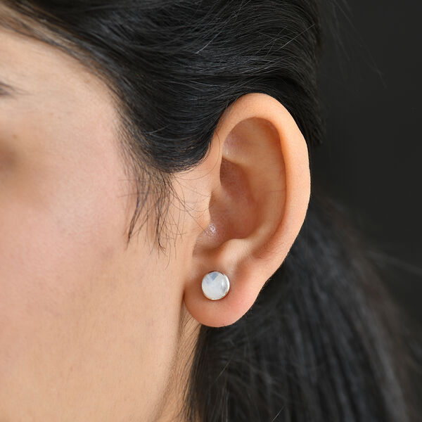 D'Joy AA Meetiyagoda Regenbogen Mondstein Ohrringe 925 Silber platiniert ca. 3.51 ct image number 3