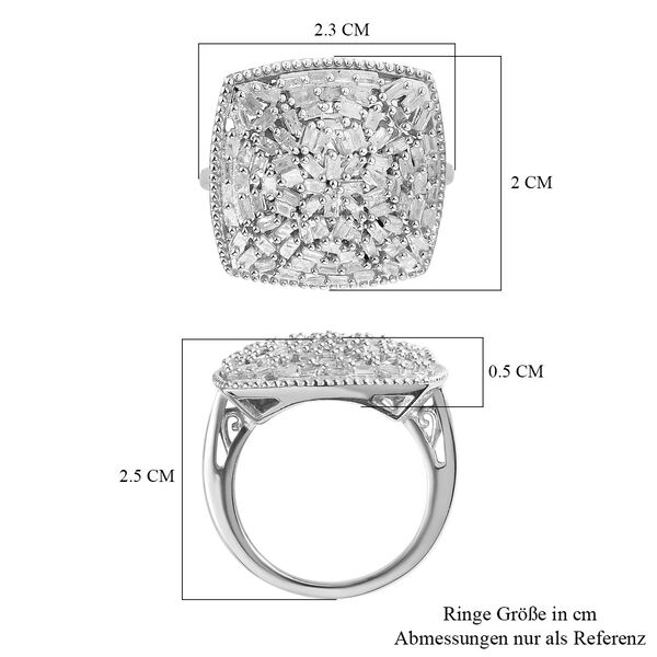 Wei&szlig;er Diamant-Cluster-Ring - 1 ct. image number 7