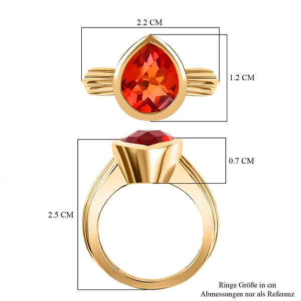 Padparadscha Triplett Quarz Ring - 3,83 ct. image number 7