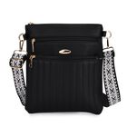 " life-style:Color:Black; Size/Profile: PU Crossbody Bag Wall (exterior):PU Lining (Interior):Polyester; Pockets (exterior):Zipper -4; Pockets (interior): slip-2,zipped-1 Size:23*26 cm shoulder strap size:120 cm"
