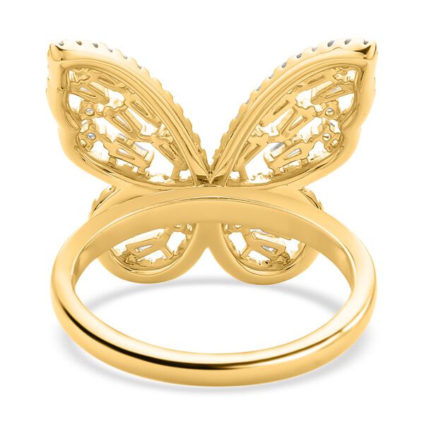 Weißer Zirkonia-Ring, reines Messing (Größe 16.00) ca. 1,56 ct image number 6