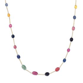 Multi-Saphir-Halskette, 60cm - 45 ct.