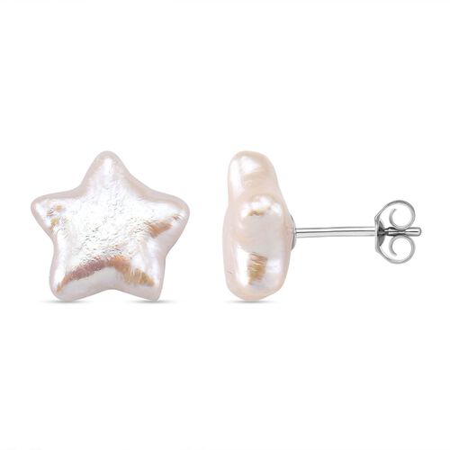 Keshi Perle Ohrringe 925 Silber rhodiniert 6.00 ct image number 0