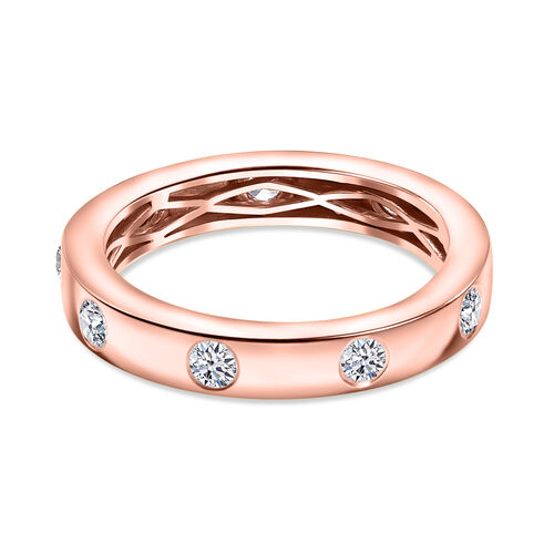 LUXURIANT DIAMANT- VS-EF Labor Diamant Ring, 925 Silber mit E-Beschichtung in Roségold - 0,50 ct. image number 4