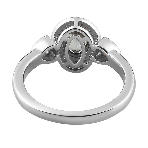 Grüner Tansanit und Zirkon-Ring - 1,09 ct. image number 6