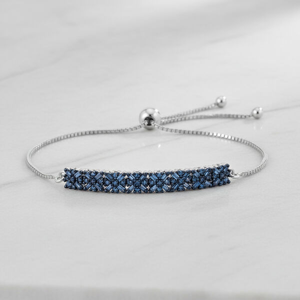 D'Joy blaues Diamant 26,75cm Armband - 0,50 ct. image number 1