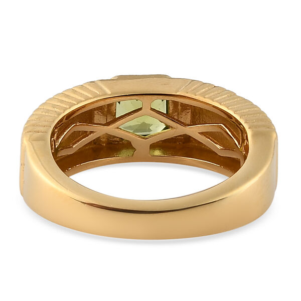 Nat&uuml;rlicher Peridot Ring 925 Silber vergoldet  ca. 0,68 ct image number 6