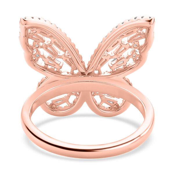 Wei&szlig;er Zirkonia-Ring, (Gr&ouml;&szlig;e 16.00), ca. 1,56  ros&eacute;farben 1.56 ct image number 6